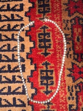 Dorsey White Sapphire Silver Rivière Necklace  EUC